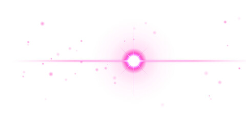 Stylized pink planet with a ring and floating light particles isolated on a solid black background saturn © Patriot Visuals