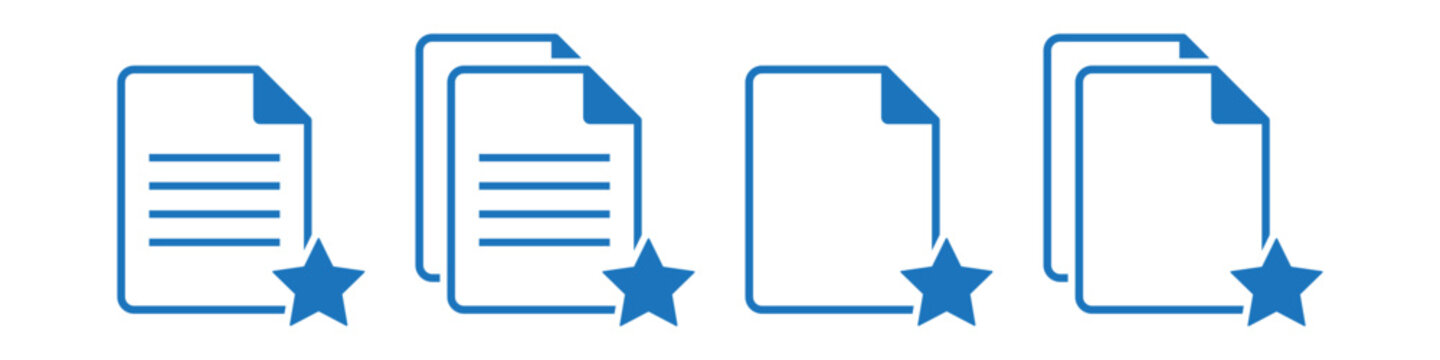 Document file favorite icon illustration