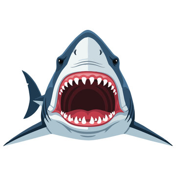 shark with a big red nose
