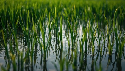 Obraz premium close up of green plant growing in the agricultural field