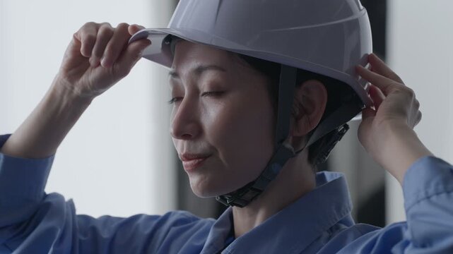 作業着の女性