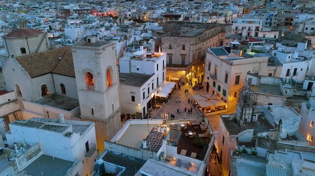 View of Polignano a Mare, a town in the Metropolitan City of Bari, Apulia, Italy, located on the Adriatic Sea
