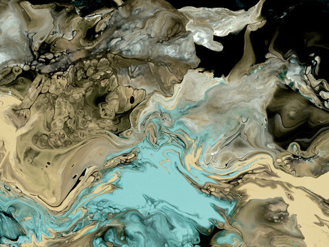 Abstract creative  hand painted background, fluid art