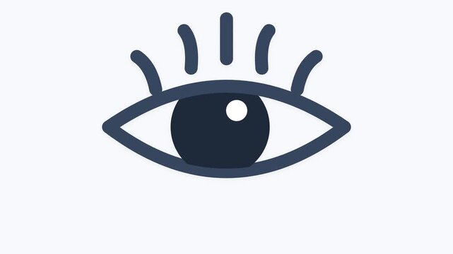 Minimalist Human Eye Vector Graphic Representing Visual Perception and Digital Sight Analysis for Modern UI Design Elements