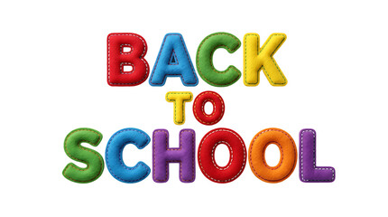 Fototapeta premium Back to school colorful chalk text on blackboard with doodle border isolated on transparent background