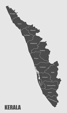 Kerala administrative map