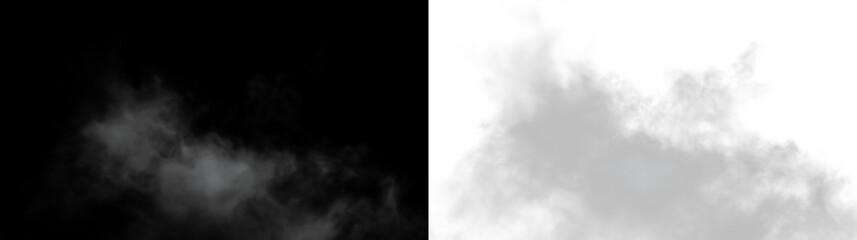 Fototapeta premium Clouds drift in the sky above, showcasing soft shapes on a transparent background during the day, PNG with a light overlay