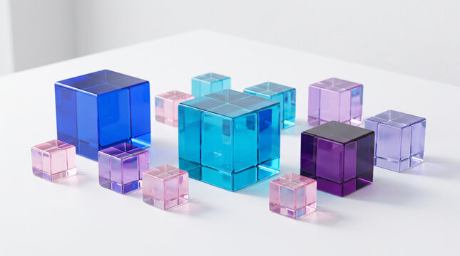 3d render of a colorful cube