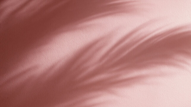 Palm Leaf Shadow Overlay on Pink Textured Background