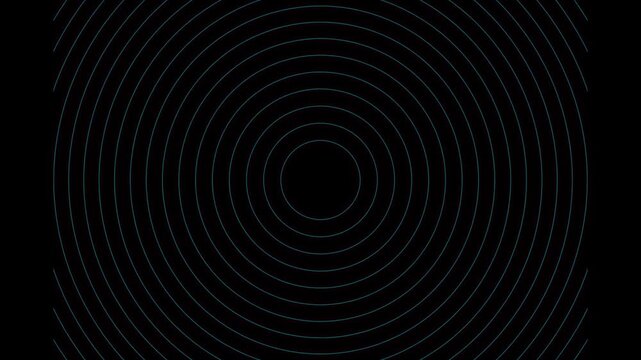 Abstract Minimalist Digital Countdown Timer with Red and Blue Concentric Circles on Black Background