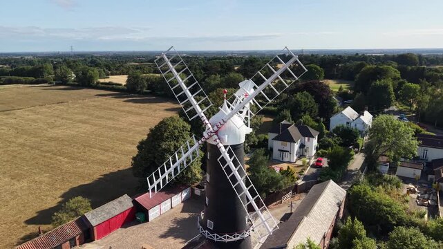 aerial view of Windmill, east riding of yorkshire 