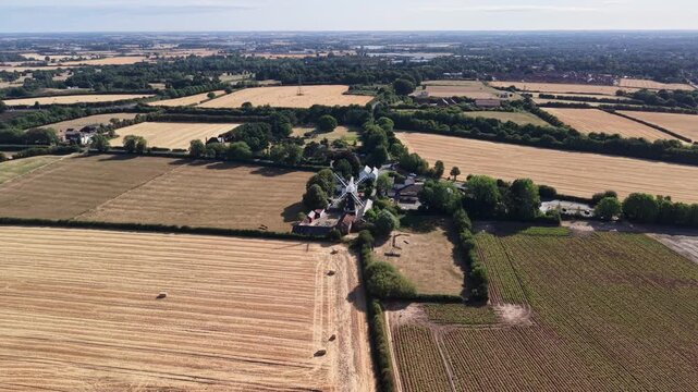 aerial view of Windmill, east riding of yorkshire 