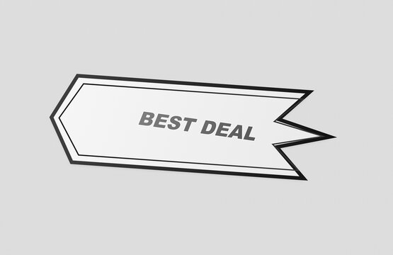 Best deal banner with arrow pointer
