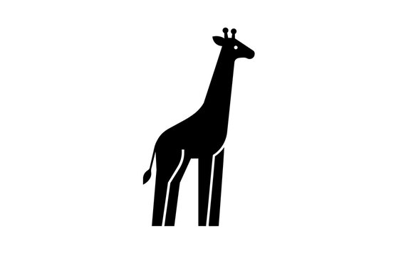 Minimal Giraffe Silhouette Icon