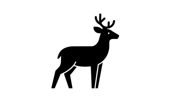 Minimal Deer Silhouette Icon