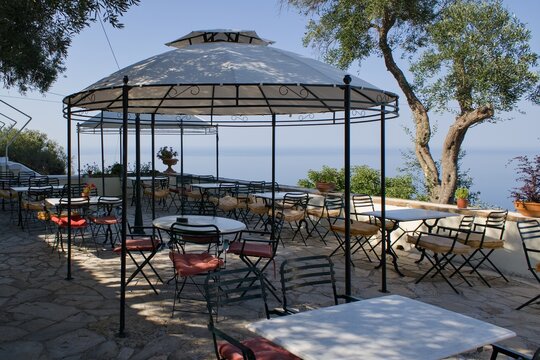 Authentic Greek taverna with outdoor seating