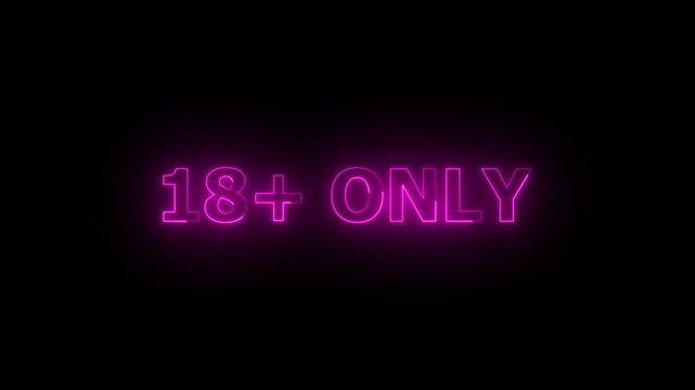 18+ Adult Only Headline Animation.Adults only sign commercial explicit content. Sensitive content sign opening video. Censor Icon warning adult ,Adults Only Sign Animation. 4K video