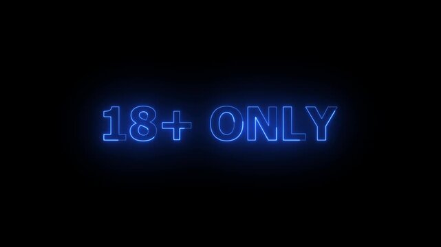 18+ Adult Only Headline Animation.Adults only sign commercial explicit content. Sensitive content sign opening video. Censor Icon warning adult ,Adults Only Sign Animation. 4K video