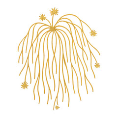 Naklejka premium PNG Golden abstract floral design