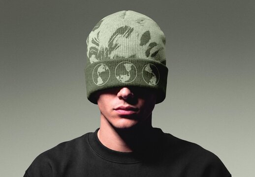 Beanie Mockup For Apparel And Branding Design