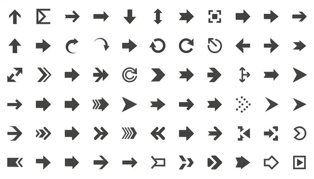 Arrows icons set vector