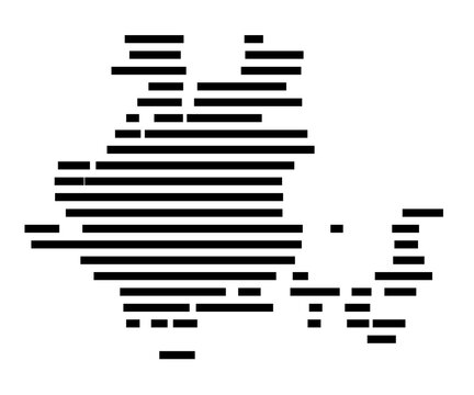 Symbol Map of Springfield (Ohio, United States) showing the village or settlement with a pattern of just a few black horizontal lines