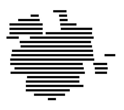 Symbol Map of Compton (California, United States) showing the village or settlement with a pattern of just a few black horizontal lines