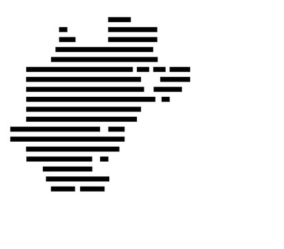 Symbol Map of Broken Arrow (Oklahoma, United States) showing the village or settlement with a pattern of just a few black horizontal lines