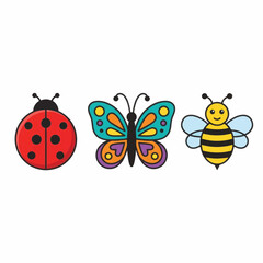 Fototapeta premium Insects Vector 