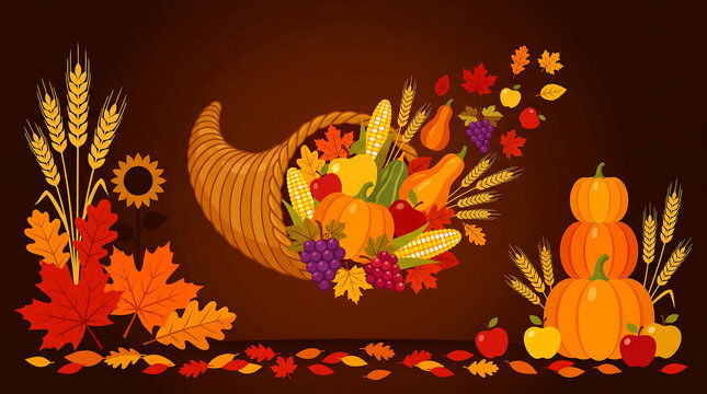 Thanksgiving Cornucopia Design