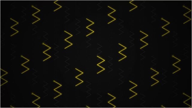 Luxury Abstract Dark Background Featuring Golden Geometric Zig Zag Lines and Minimalist Wave Pattern for Modern Design