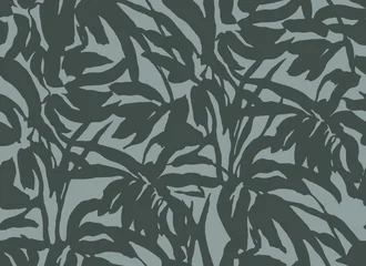 Fototapete Tropisch Abstract palm leaf pattern in muted green tones with a subtle textured background representing organic growth  © Creativezone