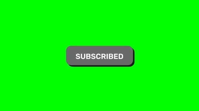 YouTube Subscribe Button Notification Bell Animation Green Screen