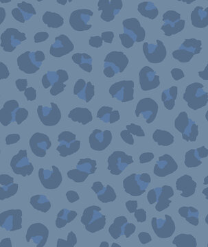 Blue leopard spots pattern for textile design and fabric backgrounds