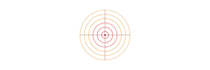 Microscopy confocal crosshair with z-stack depth ring. Isolated transparent PNG crosshair overlay for Photoshop and video. © Animated