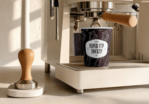 Single Paper Cup Mockup