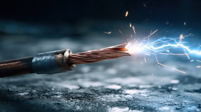 Electrical Sparking From Damaged Copper Wire