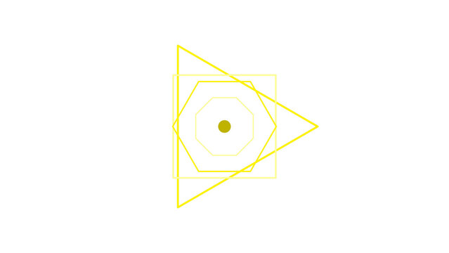 Torus knot crosshair with twisted toroidal ring paths. Isolated transparent PNG crosshair overlay for Photoshop and video.