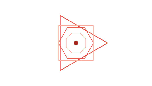 Delaunay triangulation mesh crosshair with vertex points. Isolated transparent PNG crosshair overlay for Photoshop and video.