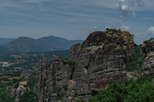 Ancient Monastery on the Cliffs of Meteora, Greece