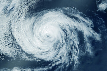Fototapeta premium Hurricane, tornado from space. Elements of this image furnished by NASA