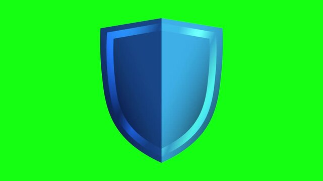 shield icon, background, green screen, animation