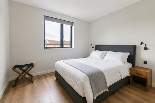 Simple Guest Bedroom in a Modest Modern Apartment