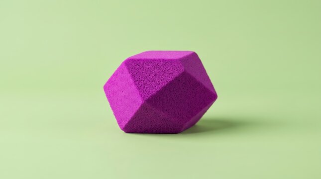 Modern Geometric Neon Magenta Manicure Buffer Sponge On Lime Green Background