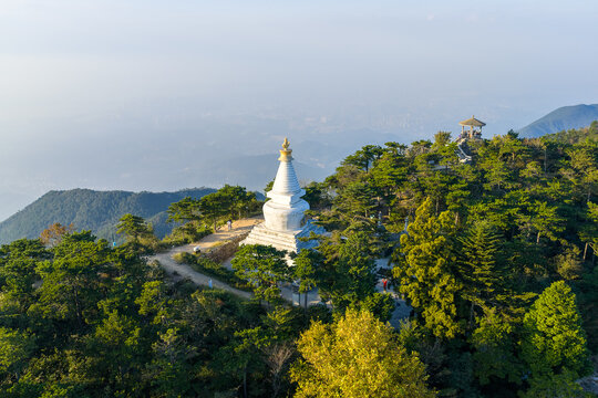 White Buddhist Pagoda in Lushan Mountains, Jiangxi Province, China