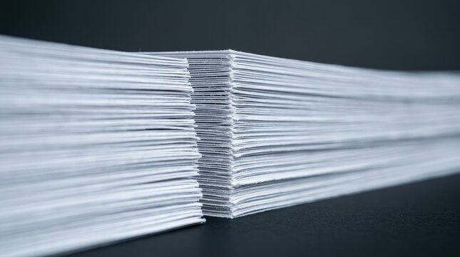 Stack of White Paper Documents Envelopes for Mail or Work