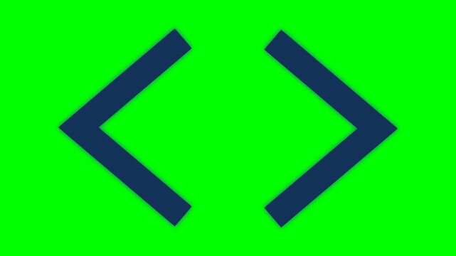 Minimalist code bracket icon illustrating programming process representing artificial intelligence coding and development concept