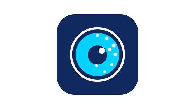 Minimalist AI eye icon depicting vision process representing computer vision and artificial intelligence perception concept