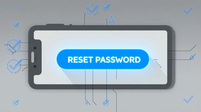 animated reset password button interaction sequence