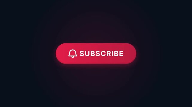 Subscribe Button Animation Channel Social Media Icon Graphic